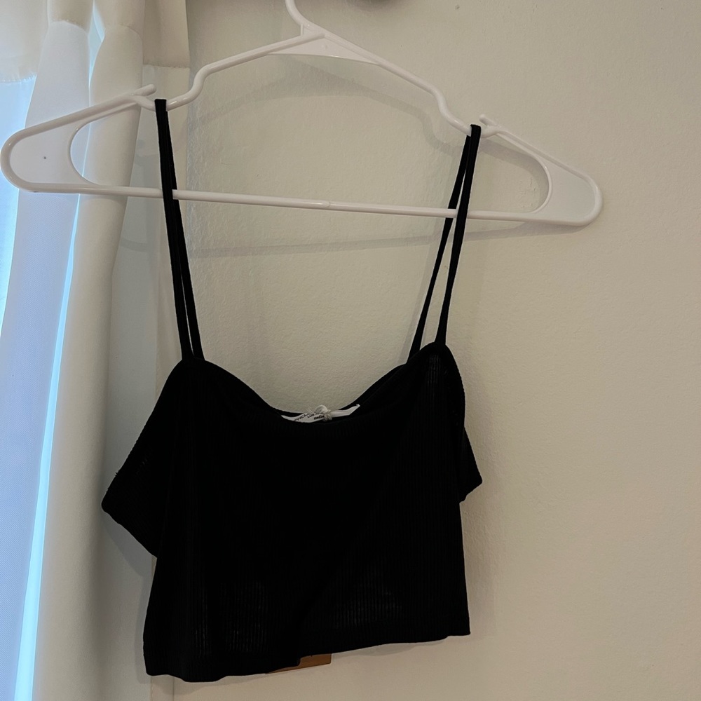 Project Social T black crop top
